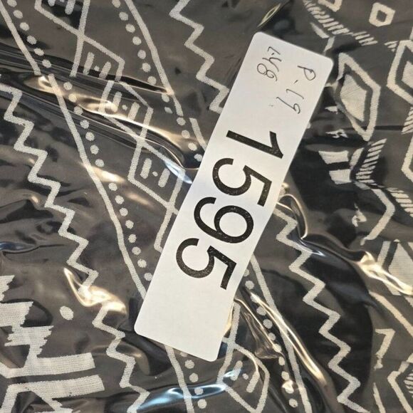 Black & White Aztec Print Cotton maxi Dress geometric tribal print Aztec - Picture 9 of 9